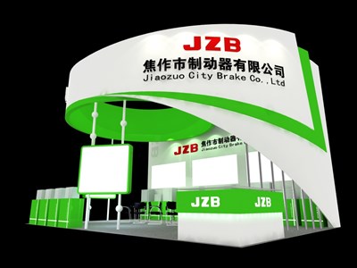 54平米展臺設(shè)計(jì)制作：二面開口/前衛(wèi)/木質(zhì)結(jié)構(gòu)/綠色，為汽配展展商而作（免費(fèi)使用）